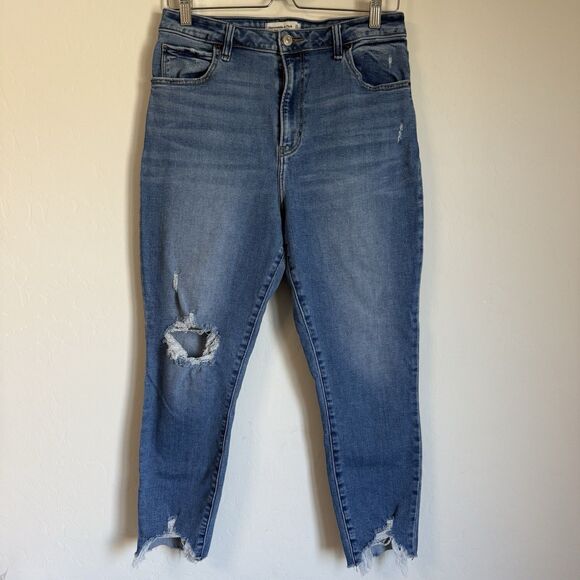 Abercrombie & Fitch High Rise Super Skinny Ankle Curve Love Jean Distressed - Picture 1 of 9